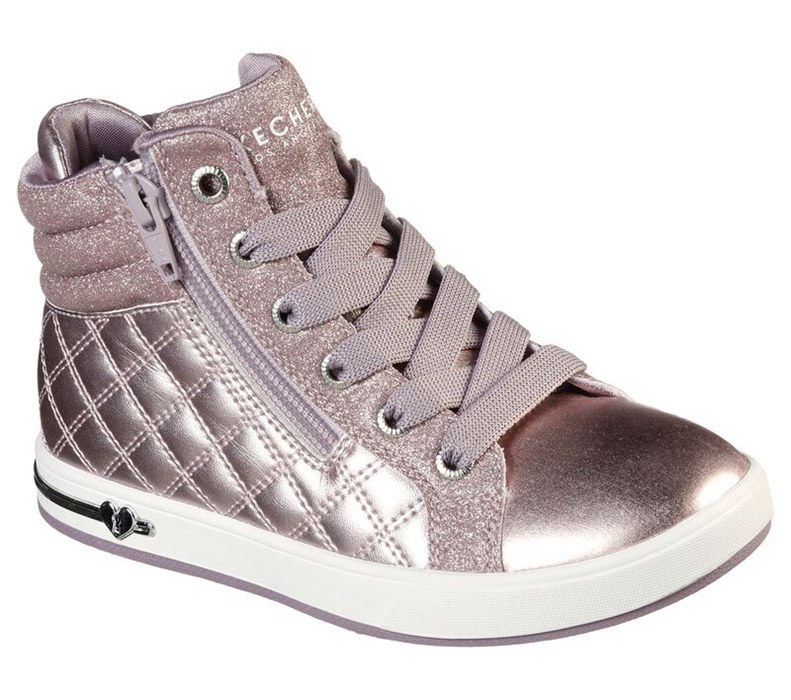 Skechers Flickor Lavendel Snörskor - Shoutouts - Quilted Squad - Sverige (QJAWO-7349)